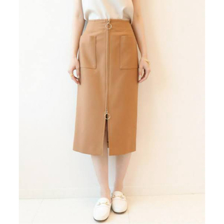 ノーブル(Noble)のNOBLE T/Cフープジップタイトスカート 38サイズ(ひざ丈スカート)