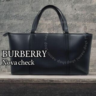 BURBERRY - 美品 バーバリー 内側 ノバチェック レザー ミニトート バッグ ハンドバッグ