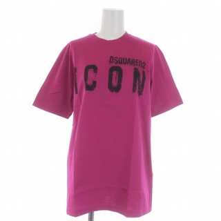 ディースクエアード(DSQUARED2)のディースクエアード Tシャツ カットソー 半袖 ロゴプリント ピンク M(Tシャツ(半袖/袖なし))