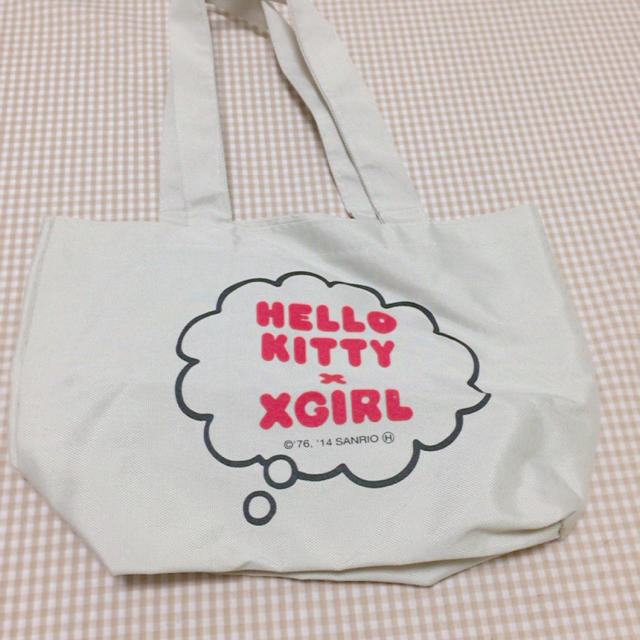X-girl(エックスガール)の【最終値下げ】x-girl ×キティちゃんミニバッグ レディースのバッグ(トートバッグ)の商品写真