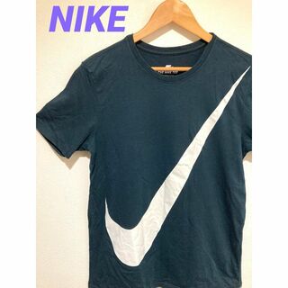 ナイキ(NIKE)のナイキ NIKE Tシャツ M  ブラック ビッグロゴ スウォッシュ 90s(Tシャツ/カットソー(半袖/袖なし))
