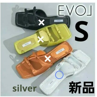 イーボル(EVOL)の【新品】EVOL イーボル  スクエアリボンフラットサンダル(サンダル)