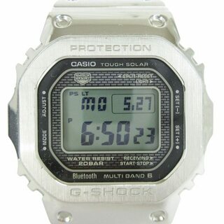 ジーショック(G-SHOCK)のカシオジーショック フルメタル 腕時計  タフソーラー 電波 シルバーカラー(腕時計(デジタル))