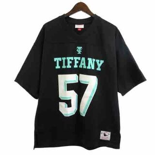 ティファニー(Tiffany & Co.)のティファニー ミッチェルネス  NFL コラボ フットボールジャージ 黒 L (Tシャツ/カットソー(半袖/袖なし))