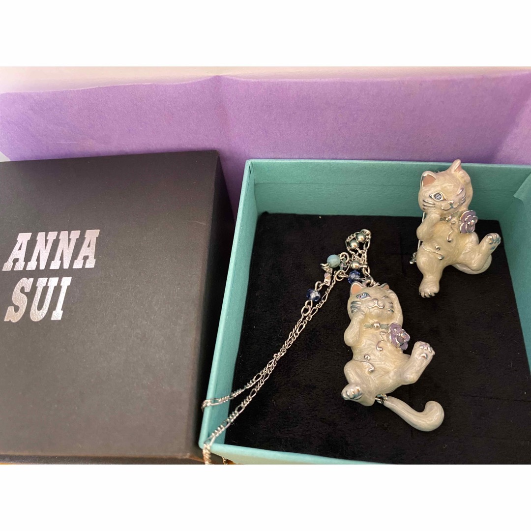 ANNA SUI猫アクセサリーセット(ネックレスとブローチ) ネックレス ANNA SUI猫アクセサリーセット(ネックレスとブローチ) ネックレス