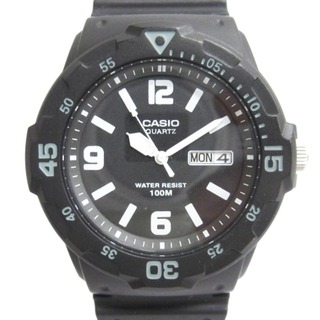 カシオ(CASIO)のカシオ 腕時計 アナログ デイト クォーツ MRW-200H ブラック(腕時計(アナログ))