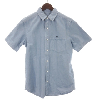 ナイジェルケーボン シャツ 半袖 ボタンダウン ブルー 50(シャツ)