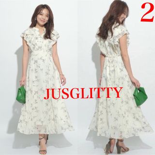 JUSGLITTY - 極美品！JUSGLITTY ジャスグリッティー　花柄　ロングワンピース　M 2