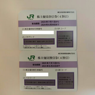 JR - 東日本旅客鉄道（JR東日本）株主優待割引券　2枚
