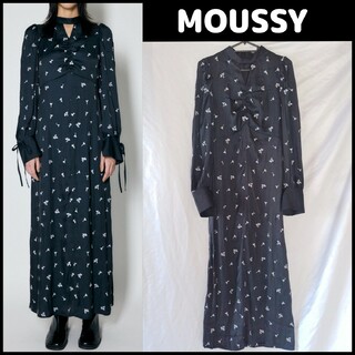 moussy - MOUSSY マウジー 花柄ワンピース ブラック 1 レディース