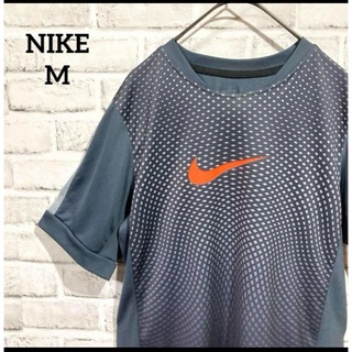 NIKE - ナイキ プラクティスシャツ Tシャツ M グレー サッカー ビッグロゴプリント