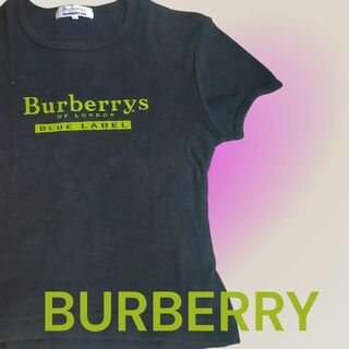 バーバリーブルーレーベル(BURBERRY BLUE LABEL)のBURBERRYS バーバリーブルーレーベル Tシャツ Mサイズ ブラック(Tシャツ(半袖/袖なし))