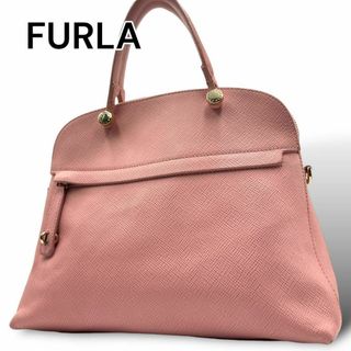 フルラ(Furla)のFURLA フルラ　ハンドバッグ　ピンク　レザー　A222(ハンドバッグ)