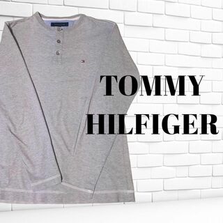 トミーヒルフィガー(TOMMY HILFIGER)のTommyHILFIGER トミーヒルフィガー 長袖シャツ Sサイズ グレー(Tシャツ/カットソー(七分/長袖))