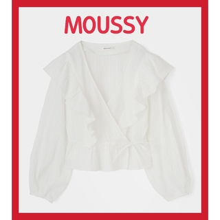 moussy - ⭐マウジー ブラウス 白 長袖 フリル レディース トップス 春 夏 ショート丈