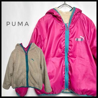 プーマ(PUMA)のPUMA プーマ　リバーシブル　ブルゾンアウター　ボアフリース　刺繍ロゴ(ジャケット/上着)