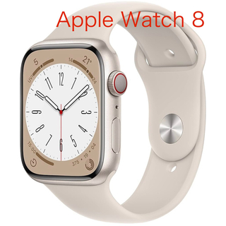 アップル(Apple)のApple Watch 8 アップルウォッチ Cellular スターライト(腕時計)