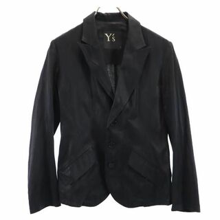 ワイズ(Y's)のワイズ 日本製 リネンブレンド テーラードジャケット 2 黒 Y's レディース(テーラードジャケット)