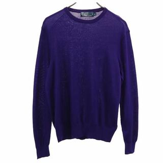 ポロバイラルフローレン ウール 長袖 セーター S 紫 Polo by Ralph Lauren ニット メンズ(ニット/セーター)
