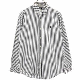 ラルフローレン(Ralph Lauren)のラルフローレン ストライプ 長袖 ボタンダウンシャツ S ホワイト RALPH LAUREN メンズ(シャツ)