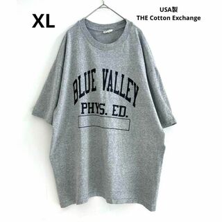 USA製 THE Cotton Exchange カレッジプリントTシャツ XL(Tシャツ/カットソー(半袖/袖なし))