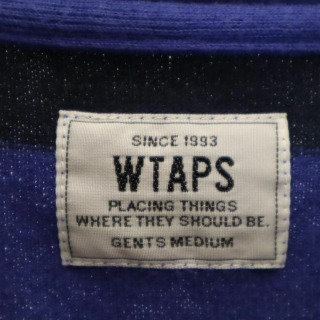 W)taps - ダブルタップス 日本製 ボーダー柄 長袖 Tシャツ M W)taps - ダブルタップス 日本製 ボーダー柄 長袖 Tシャツ M