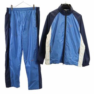 ナイキ(NIKE)のナイキ 90s 00s 白タグ オールド ウインドブレーカー 上下 セットアップ M／XL ブルー系 NIKE ナイロンジャケット パンツ メンズ(その他)