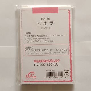 ポストカード 番号枠無し ビオラ再生紙　ハガキサイズ　色鉛筆向け　送料無料(スケッチブック/用紙)