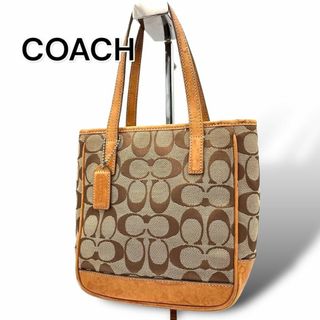 コーチ(COACH)のCOACH コーチ　ハンドバッグ　シグネチャー　ブラウン　キャンバス　A524(ハンドバッグ)