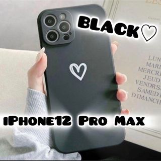 【iPhone12promax】ブラック iPhoneケース 大人気 シンプル(iPhoneケース)