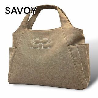 SAVOY - SAVOY サボイ　ハンドバッグ　キャンバス　ベージュ　A650