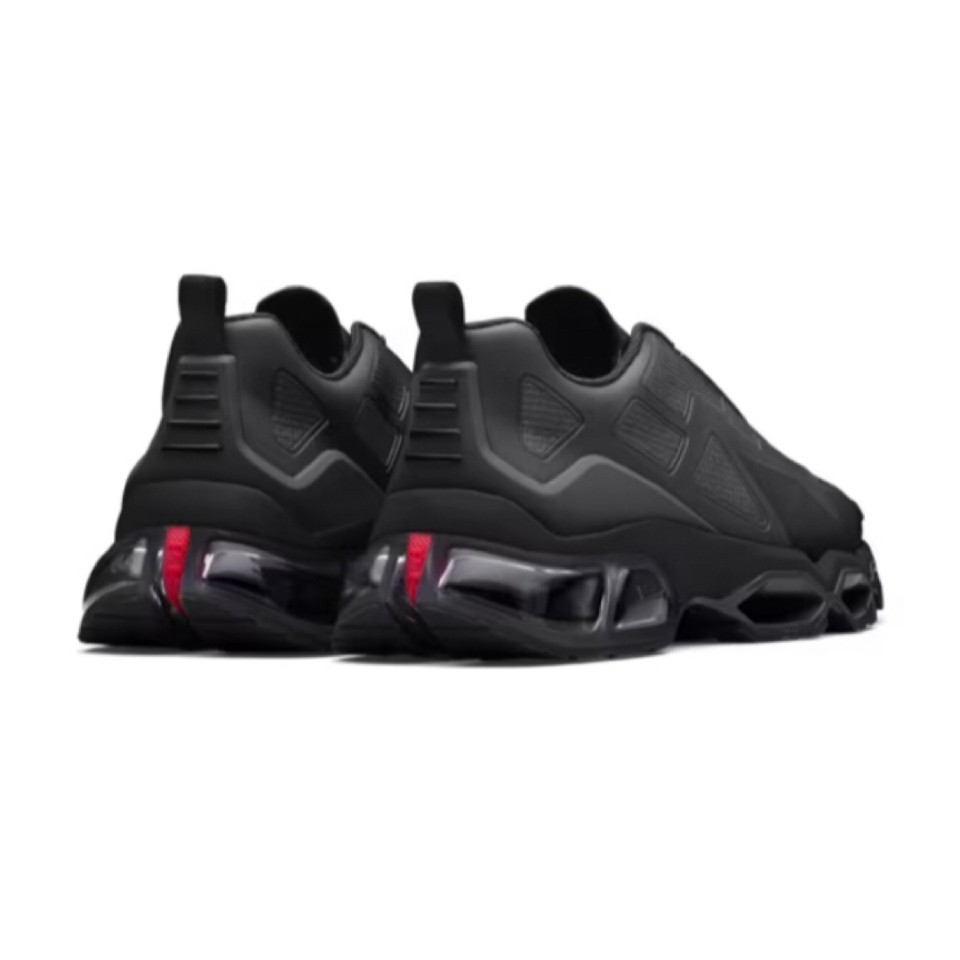 PRADA - (新品)PRADA コリジョンクロススニーカー 6.5 NERO 黒 PRADA - (新品)PRADA コリジョンクロススニーカー 6.5 NERO 黒