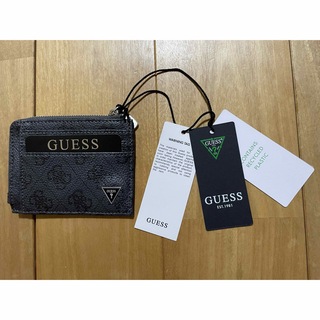 ゲス(GUESS)の【未使用品】GUESS スマート財布・カードケース チャコールグレー(折り財布)