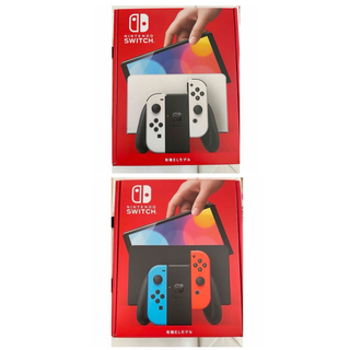 ニンテンドースイッチ(Nintendo Switch)のNintendo switch 有機el モデル ホワイト ネオン 本体 2台(家庭用ゲーム機本体)