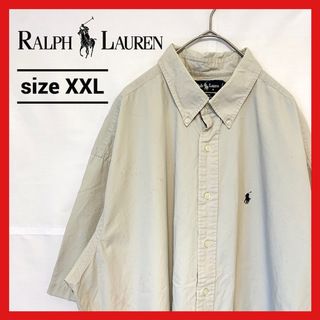 ラルフローレン(Ralph Lauren)の90s 古着 ラルフローレン 半袖シャツ 刺繍ロゴ オーバーサイズ XXL (シャツ)