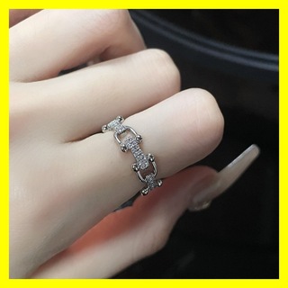 指輪 ジルコニア フリーサイズ ベルト 人気 シルバー 韓国 キュービック 洒落(リング(指輪))