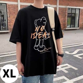 【新入荷！】XL　メンズ　トップス　Tシャツ　黒　半袖　ポップ　オーバーサイズ(Tシャツ/カットソー(半袖/袖なし))
