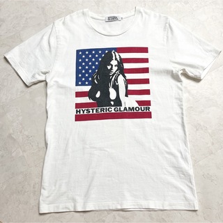 ヒステリックグラマー(HYSTERIC GLAMOUR)のヒステリックグラマー ヒスガール ビッグロゴ 半袖 Tシャツ ホワイト 白　M(Tシャツ/カットソー(半袖/袖なし))