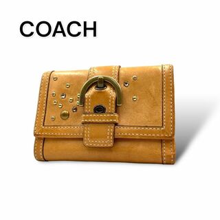 コーチ(COACH)のCOACH コーチ　折り財布　レザー　ブラウン　A491(財布)