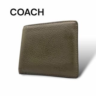 コーチ(COACH)のCOACH コーチ　折り財布　レザー　カーキ　A530(折り財布)