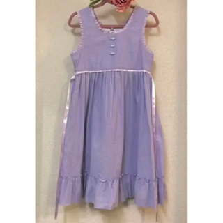 シャーリーテンプル(Shirley Temple)のシャーリーテンプル　夢かわいい　ジャンパースカート　140cm パープル　新品(ワンピース)