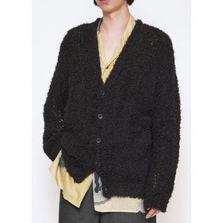 ヨーク(YOKE)のYOKE 22SS BUSHY COTTON CARDIGAN ブラック(カーディガン)