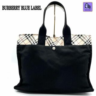 BURBERRY BLUE LABEL - バーバリーブルーレーベル　ハンドバッグ　ノバチェック　黒　トートバッグ