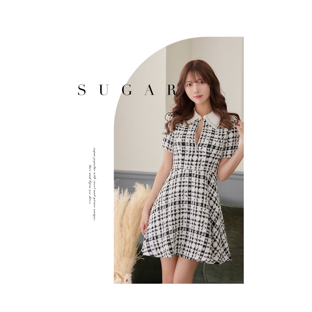 robe de fleurs キャバドレス ツイード xs ビジュー シュガー robe de fleurs キャバドレス ツイード xs ビジュー シュガー
