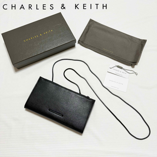 チャールズアンドキース(Charles and Keith)の正規品 ＊チャールズアンドキース 2way ショルダーバッグ クラッチバッグ 黒(ショルダーバッグ)