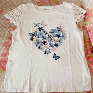 エイチアンドエム(H&M)の135cm／ラメプリント／トップス(Tシャツ/カットソー)