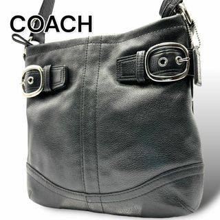 コーチ(COACH)のCOACH コーチ　ショルダーバッグ　ブラック　レザー　A547(ショルダーバッグ)