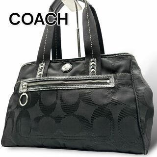 コーチ(COACH)のCOACH コーチ　ハンドバッグ　ブラック　ナイロン　A542(ハンドバッグ)