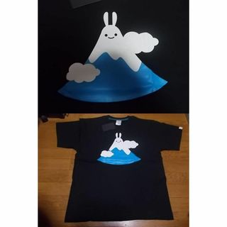 キューン(CUNE)の新品 cune キューン うさぎ 山の日 2020年8月10日 TシャツXL 黒(Tシャツ/カットソー(半袖/袖なし))