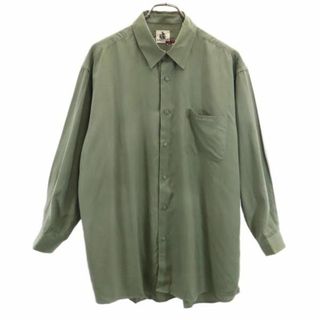 ランバン(LANVIN)のランバン 日本製 長袖 シャツ 50 グリーン系 LANVIN メンズ(シャツ)